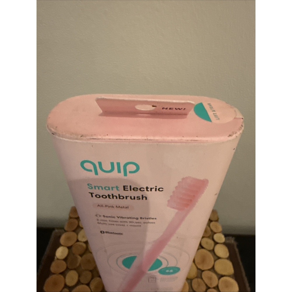 New quip Smart Electric Toothbrush All-Pink Metal Bluetooth Soft Brush Head - Picture 2 of 5